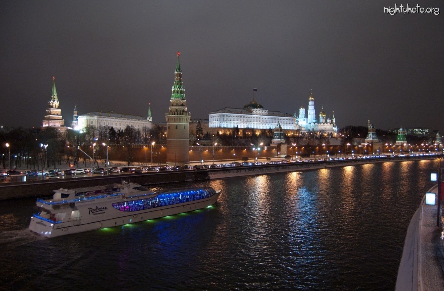 Москва - Набережная Москвы зимой