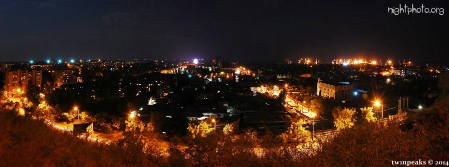 Бердянск - Панорама ночного Бердянска