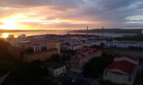 Североморск - полночь в Североморске