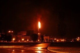 Алчевск - Факел возле главной конторы АМК